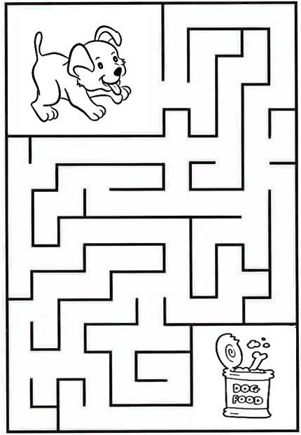 This kindergarten maze worksheet is availble as free PDF download.