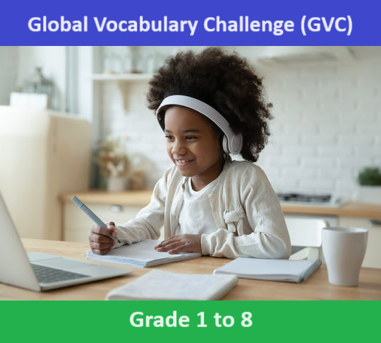Global Vocabulary Challenge, GVC - LIVE NOW - Class 1 to 8
