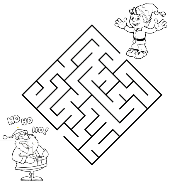 This is free christmas maze worksheet for kindergarten and preschool students.