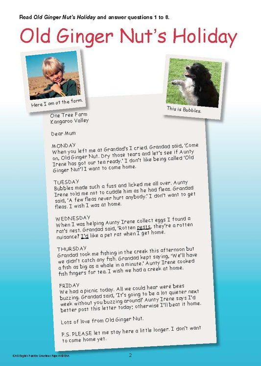 ICAS English Sample paper for Class 3