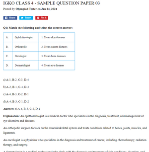 IGKO Class 4 - Sample question paper 03