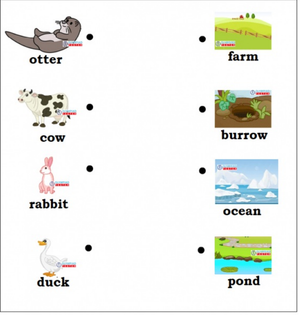 Match the Animal's Home Worksheet for Kindergarten