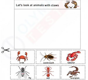 Claws, Claws Everywhere! A Kindergarten Cut-and-Paste Worksheet