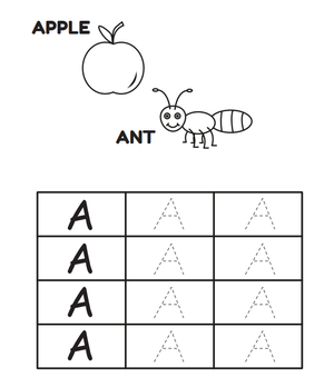 Alphabet Letter A Tracing Worksheet