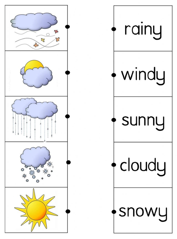 Download this free kindergarten worksheet on weather.