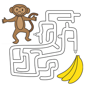 Download this free printable kindergarten maze worksheet as PDF.