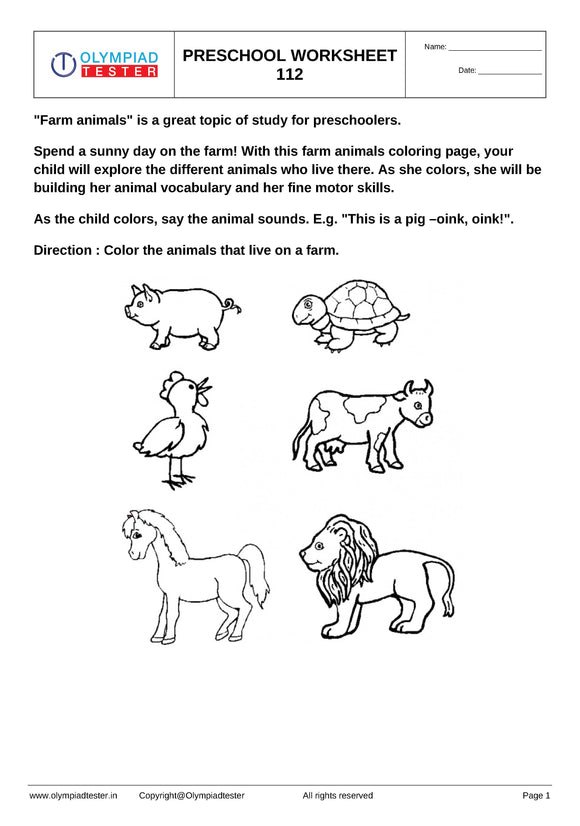 Free Printable Preschool & Kindergarten Science Worksheet pdf - 112