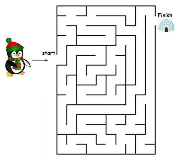 Download this free printable kindergarten maze worksheet as PDF.