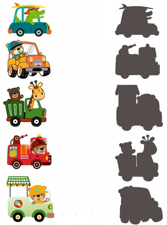 Download and print this kindergarten shadow matching worksheet as PDF.