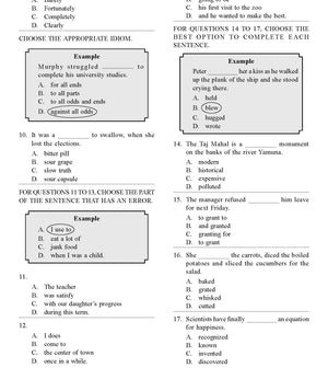 English Olympiad Class 7 - Sample paper 01