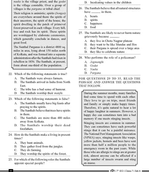 English Olympiad Class 8 - Sample paper 01