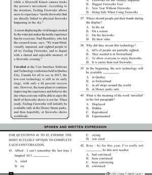 English Olympiad Class 8 - Sample paper 10