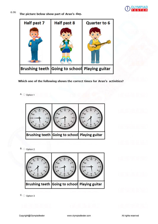 Class 1 IMO Maths Olympiad mock test - PDF 10