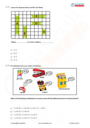 Class 1 Maths mock test - PDF 19