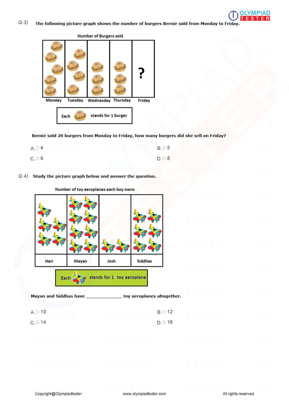 Class 1 IMO Maths Olympiad mock test - PDF 16