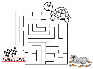 The Tortoise and The Hare Maze Worksheet