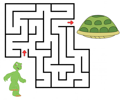 Download and print this kindergarten maze worksheet as PDF.