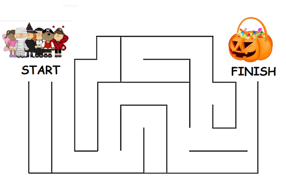 Download and print this kindergarten maze worksheet as PDF.