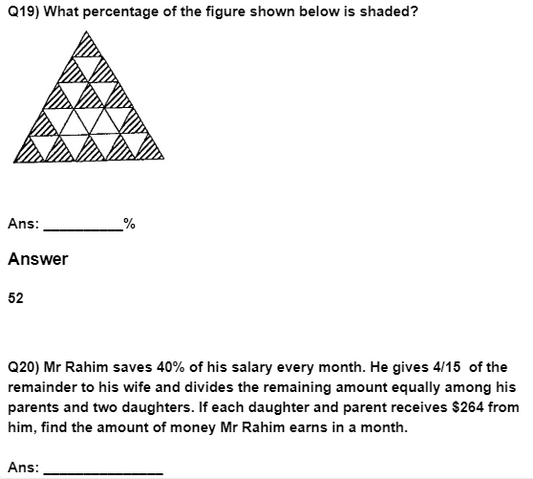 Class 6 Maths - Percentage