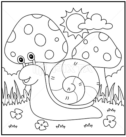 Snail Coloring Page