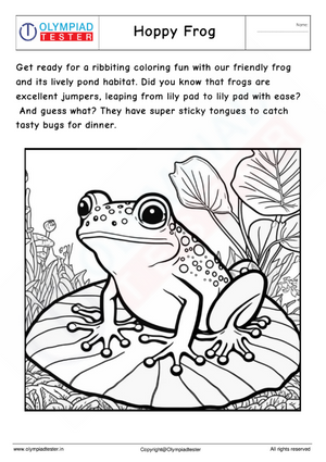 Hoppy Frog Coloring Fun