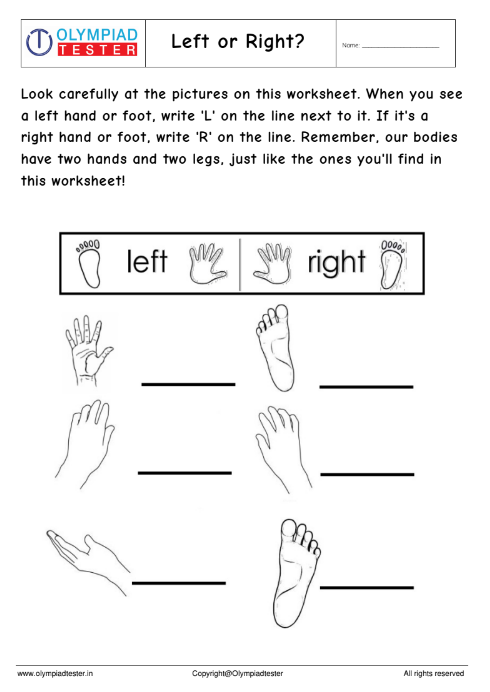 Left or Right? Body Awareness Coloring Fun