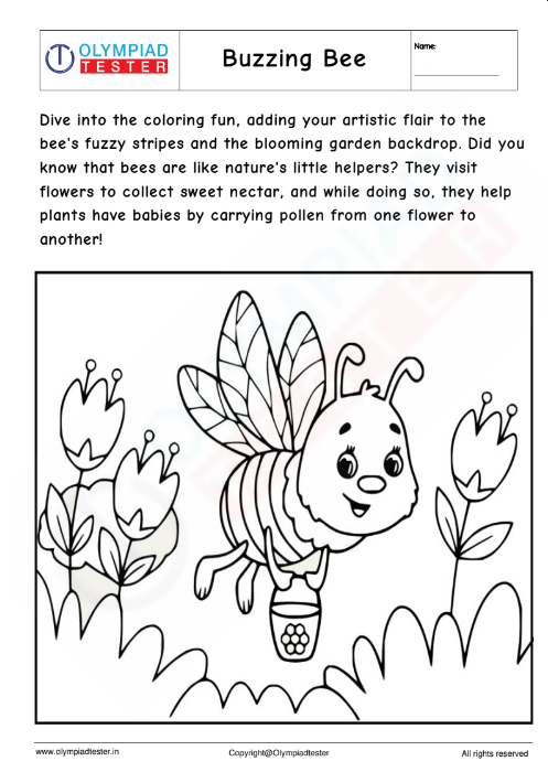 Buzzing Bee Coloring | Olympiad tester