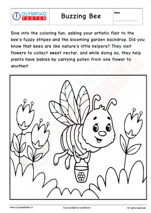 Buzzing Bee Coloring