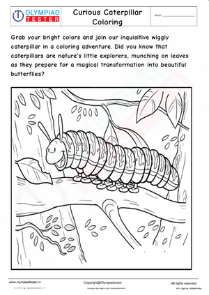 Curious Caterpillar Coloring Page