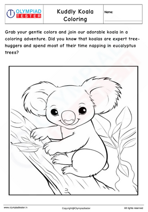 Kuddly Koala Coloring Page
