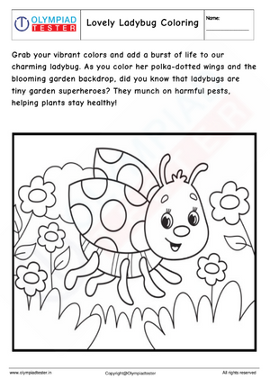 Lovely Ladybug Coloring Page