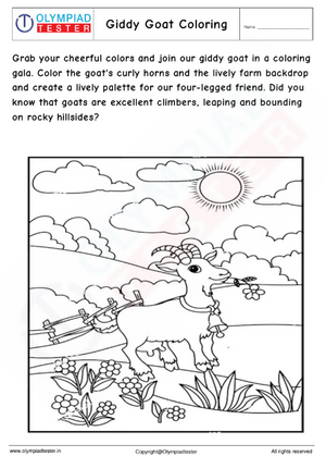 Giddy Goat Coloring Page