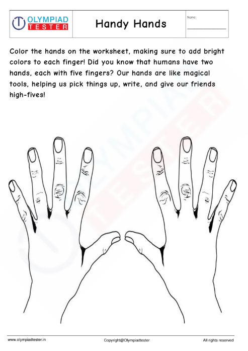 Handy Hands Coloring Page