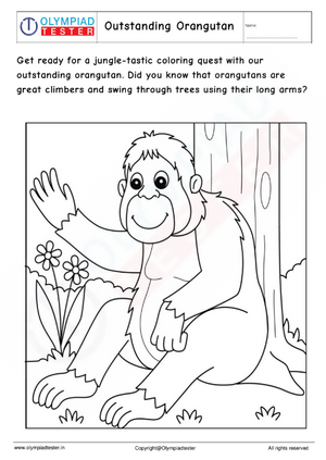 Outstanding Orangutan Coloring Page