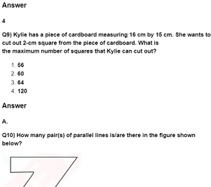 4th Class Mathematics Geometry Question Bank