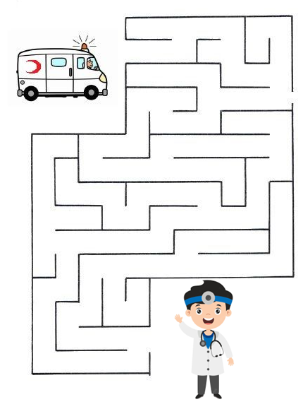 Download and print this free kindergarten maze worksheet as PDF.