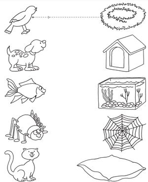 Free printable science worksheets for Preschools - Animals 16