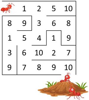 Ant Number Sequence Maze