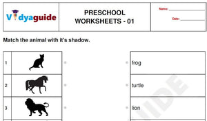 Printable Preschool pdf worksheet - 01