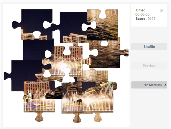 Online jigsaw puzzle - Bellagio fountains