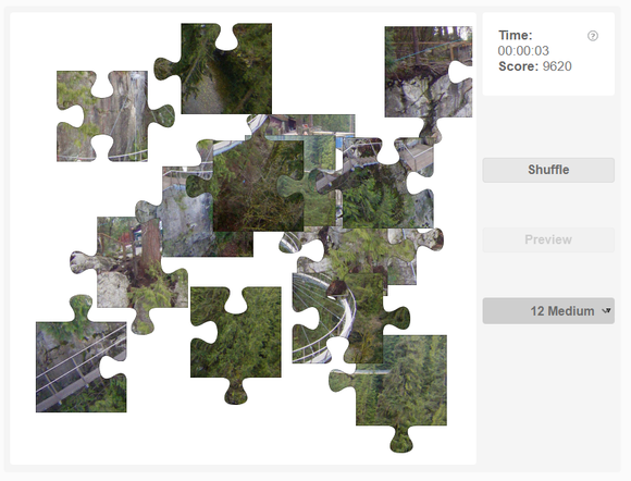 Online jigsaw puzzle - Capilano cliffwalk bridge