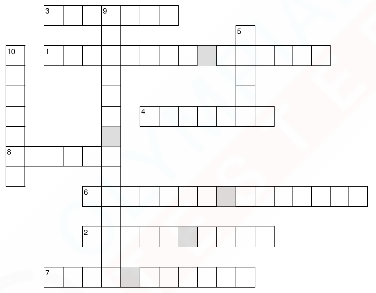 Science crossword for Grade 5 - Earth & Universe #2