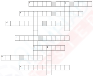 Science crossword - Work, Force and Energy - Puzzle #2