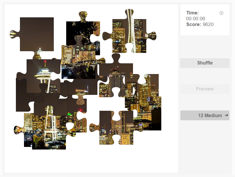 Space needle - Online jigsaw puzzle