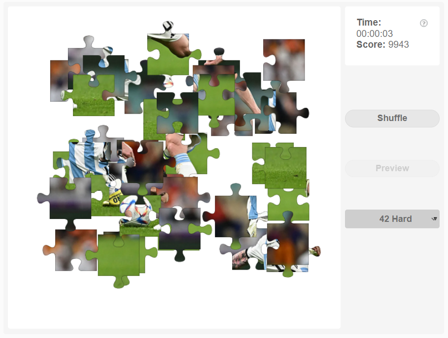 Online Jigsaw puzzle on Lionel Messi