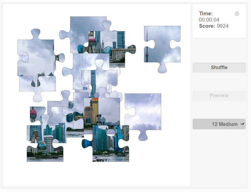 Oriental pearl tower - Online jigsaw puzzle