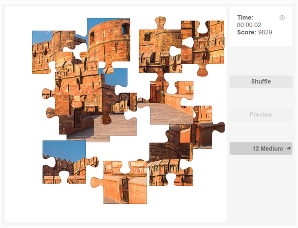 Online jigsaw puzzle - Red fort (Lal Qila)