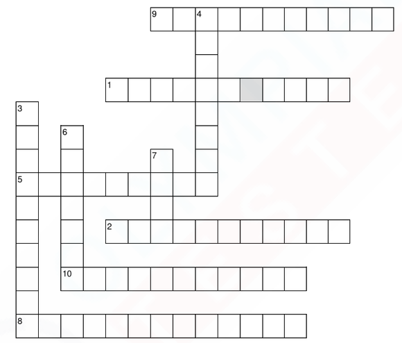 Science crossword puzzle - Grade 5 - Plants
