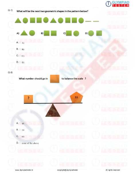 Class 2 Logical Reasoning PDF sample paper 01