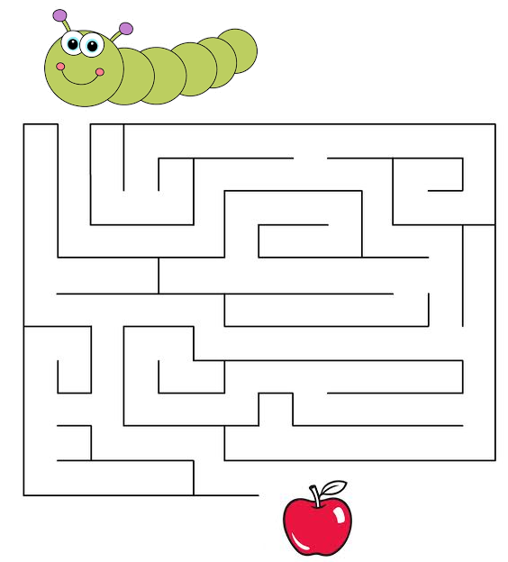 Download this free printable kindergarten maze worksheet as PDF.